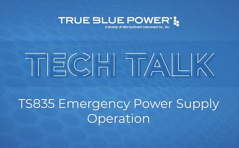 Tech Talk:  True Blue Power TS835 Series Emergency Power Supply