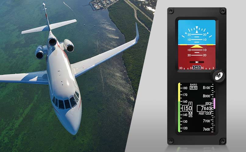 Falcon Jet Owners Upgrade Panel with 2-inch Standby Attitude Module