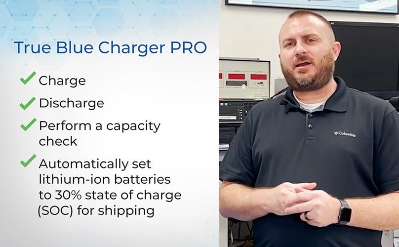 Charge a Lithium-ion Aircraft Battery with the True Blue Charger PRO